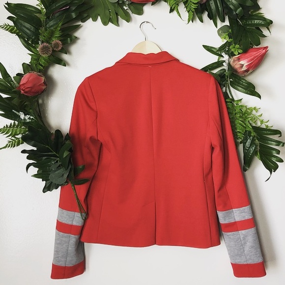 GAP $128 NWT red and gray academy blazer size 4 - Picture 2 of 7